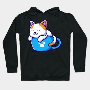 Sleeping Cat and Coffee Kawaii - Cute Hoodie